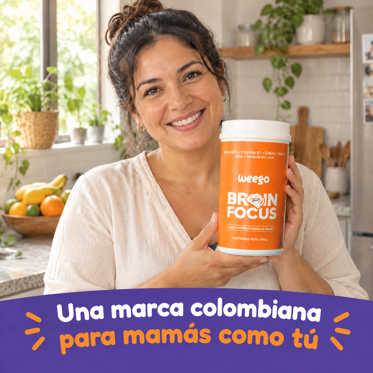 Mamá colombiana con WEEGO Brain Focus